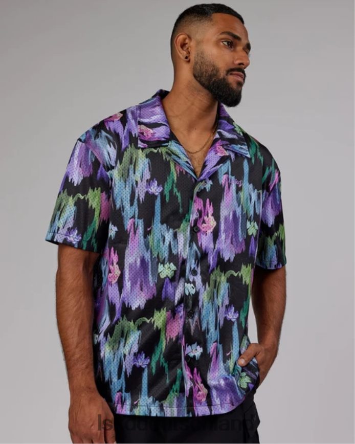 unisex LSKD Expression Kurzarm-Mesh-Shirt – Hyper Floral Black Bekleidung VD2NLV986