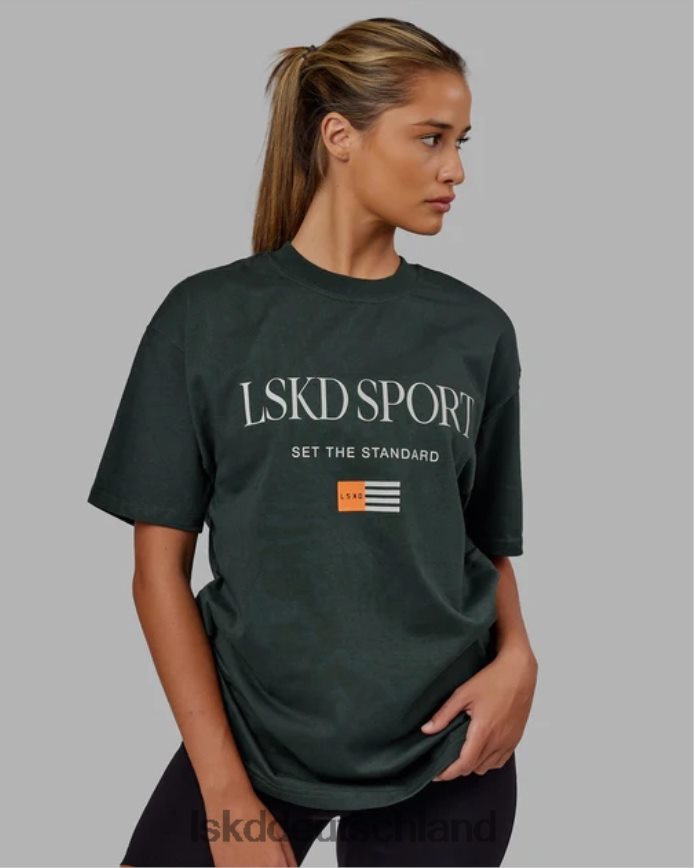 unisex LSKD Flaggen-Schwergewichts-T-Shirt in Übergröße – Vitalgrün Bekleidung VD2NLV280
