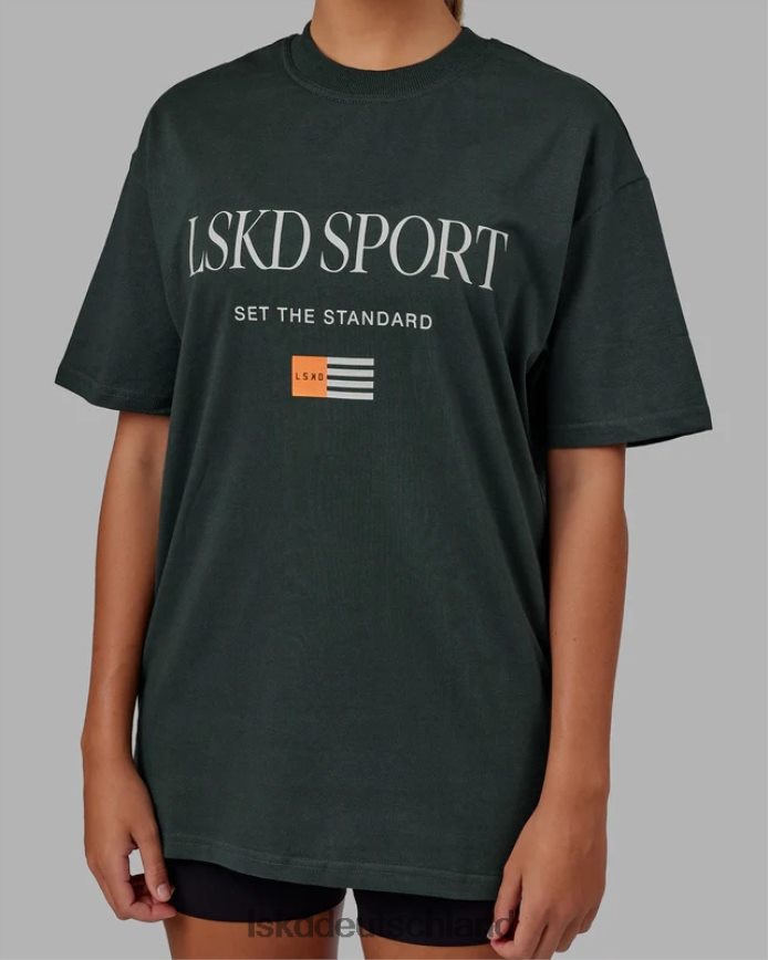 unisex LSKD Flaggen-Schwergewichts-T-Shirt in Übergröße – Vitalgrün Bekleidung VD2NLV280