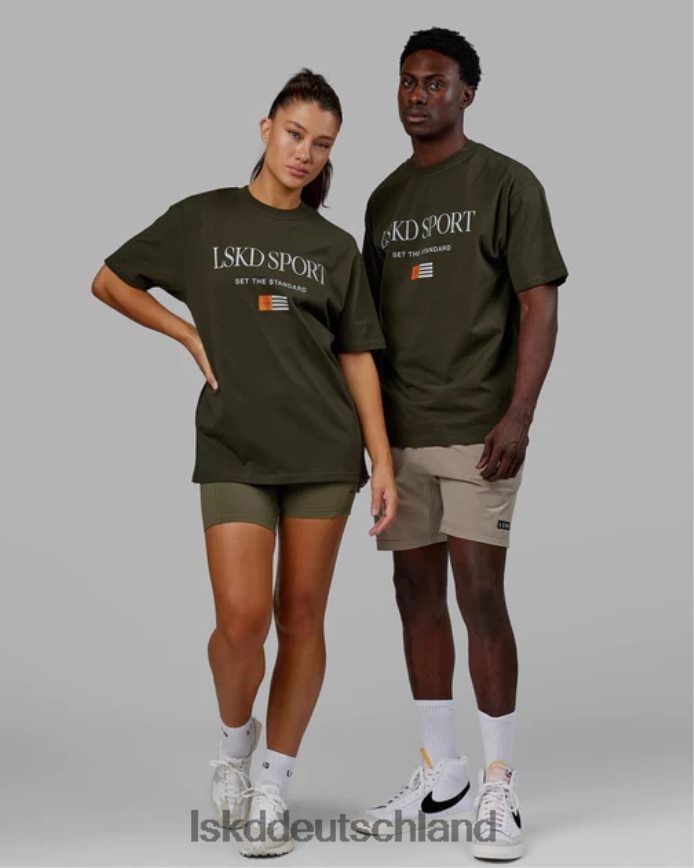 unisex LSKD Flaggen-Schwergewichts-T-Shirt in Übergröße – Waldnacht Bekleidung VD2NLV318