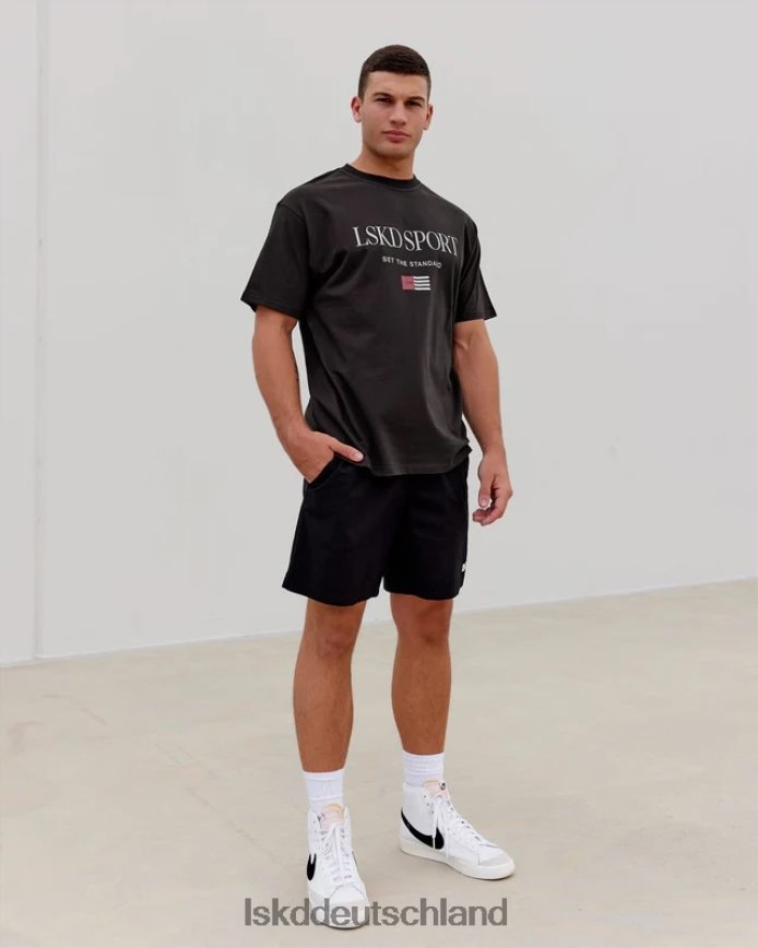 unisex LSKD Flaggen-Schwergewichts-T-Shirt in Übergröße – dunkles Walnussholz Bekleidung VD2NLV250