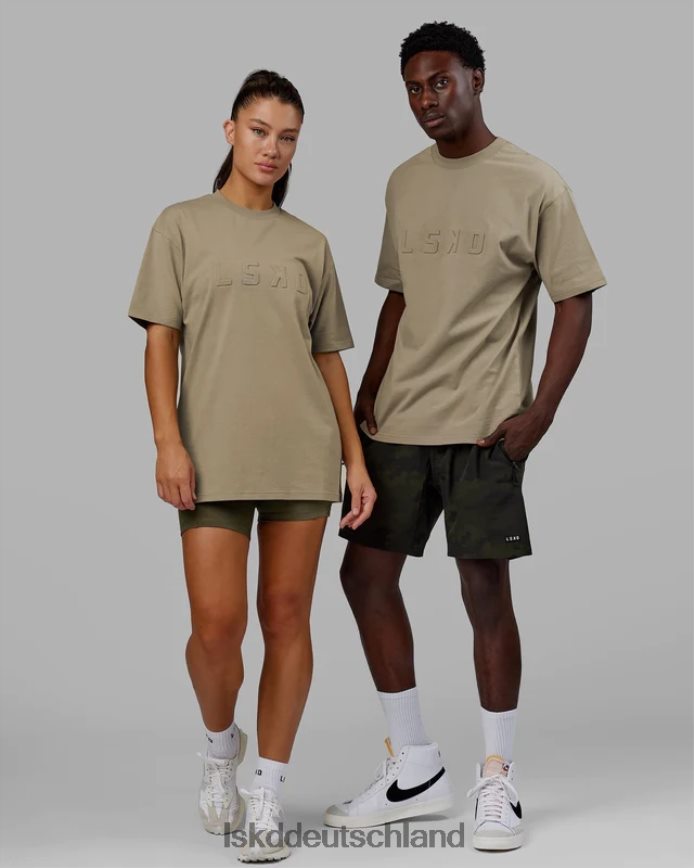 unisex LSKD Geprägtes, schweres T-Shirt in Übergröße – Lorbeereiche Bekleidung VD2NLV260