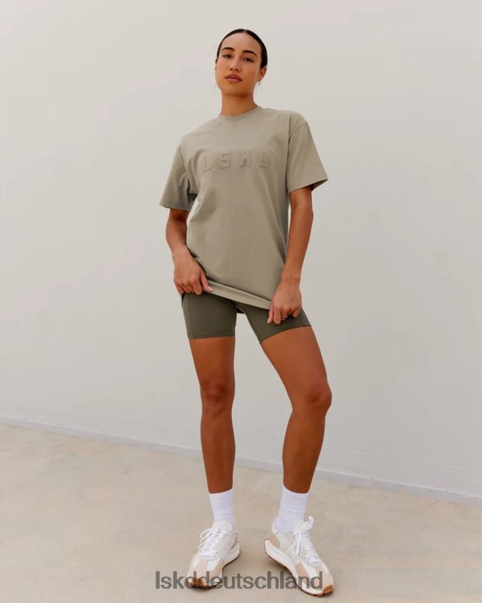 unisex LSKD Geprägtes, schweres T-Shirt in Übergröße – Lorbeereiche Bekleidung VD2NLV260
