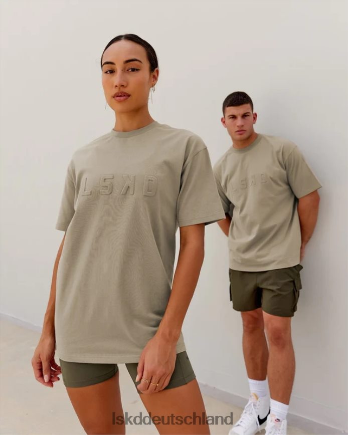 unisex LSKD Geprägtes, schweres T-Shirt in Übergröße – Lorbeereiche Bekleidung VD2NLV260