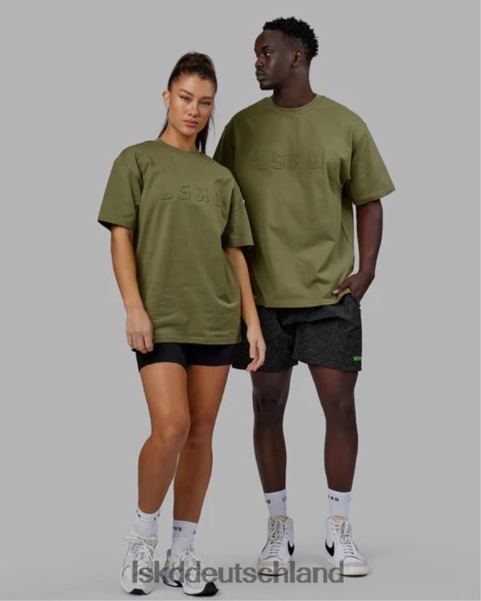 unisex LSKD Geprägtes, schweres T-Shirt in Übergröße – Moosstein Bekleidung VD2NLV219