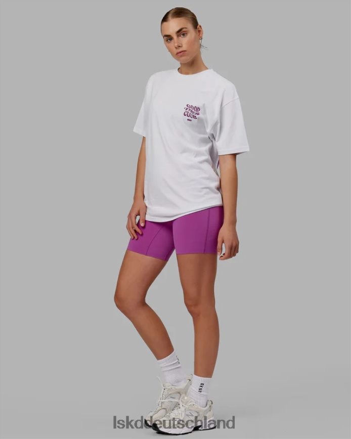 unisex LSKD Good Times Schwergewichts-T-Shirt in Übergröße – Weiß-Orchidee Bekleidung VD2NLV226