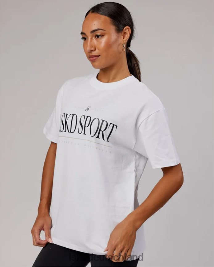 unisex LSKD Heritage-Schwergewichts-T-Shirt in Übergröße – Weiß-Schwarz-Eiche Bekleidung VD2NLV305