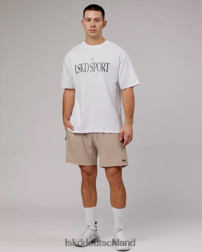 unisex LSKD Heritage-Schwergewichts-T-Shirt in Übergröße – Weiß-Schwarz-Eiche Bekleidung VD2NLV305