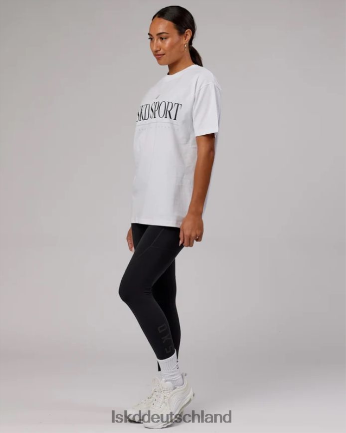 unisex LSKD Heritage-Schwergewichts-T-Shirt in Übergröße – Weiß-Schwarz-Eiche Bekleidung VD2NLV305