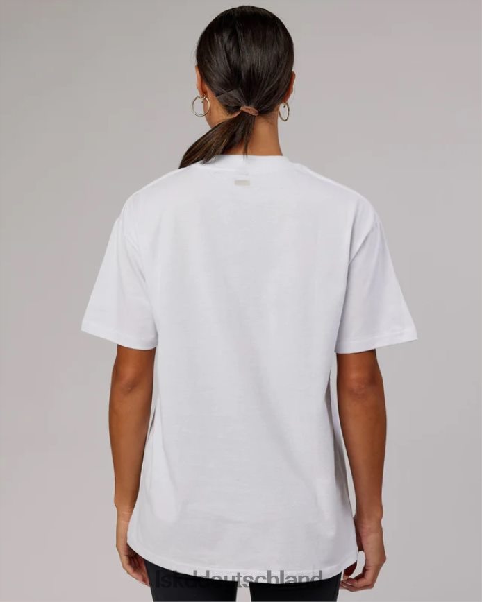 unisex LSKD Heritage-Schwergewichts-T-Shirt in Übergröße – Weiß-Schwarz-Eiche Bekleidung VD2NLV305