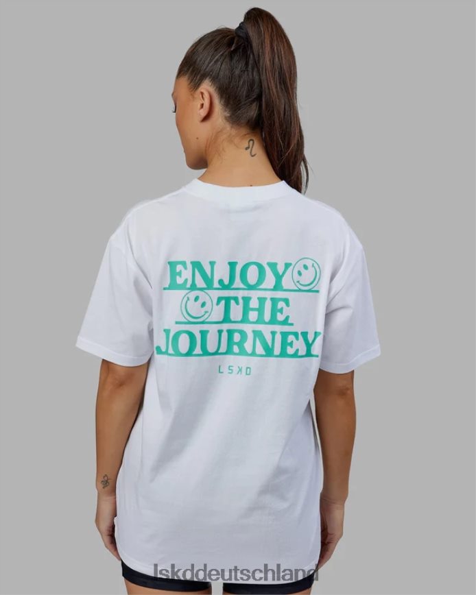 unisex LSKD Journey T-Shirt in Übergröße – weiß Bekleidung VD2NLV224