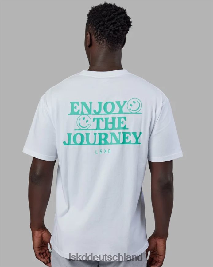 unisex LSKD Journey T-Shirt in Übergröße – weiß Bekleidung VD2NLV224
