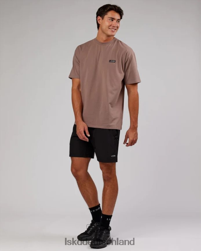 unisex LSKD Kultiges FLXCotton-T-Shirt in Übergröße – tiefes Taupe Bekleidung VD2NLV303