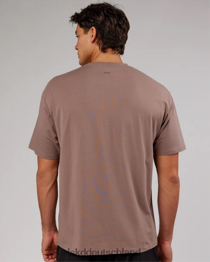 unisex LSKD Kultiges FLXCotton-T-Shirt in Übergröße – tiefes Taupe Bekleidung VD2NLV303