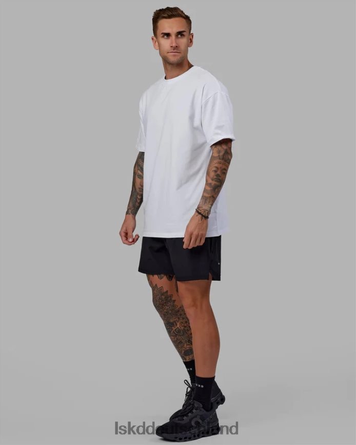 unisex LSKD Love the Run flxcotton T-Shirt in Übergröße – weiß-schwarz Bekleidung VD2NLV272