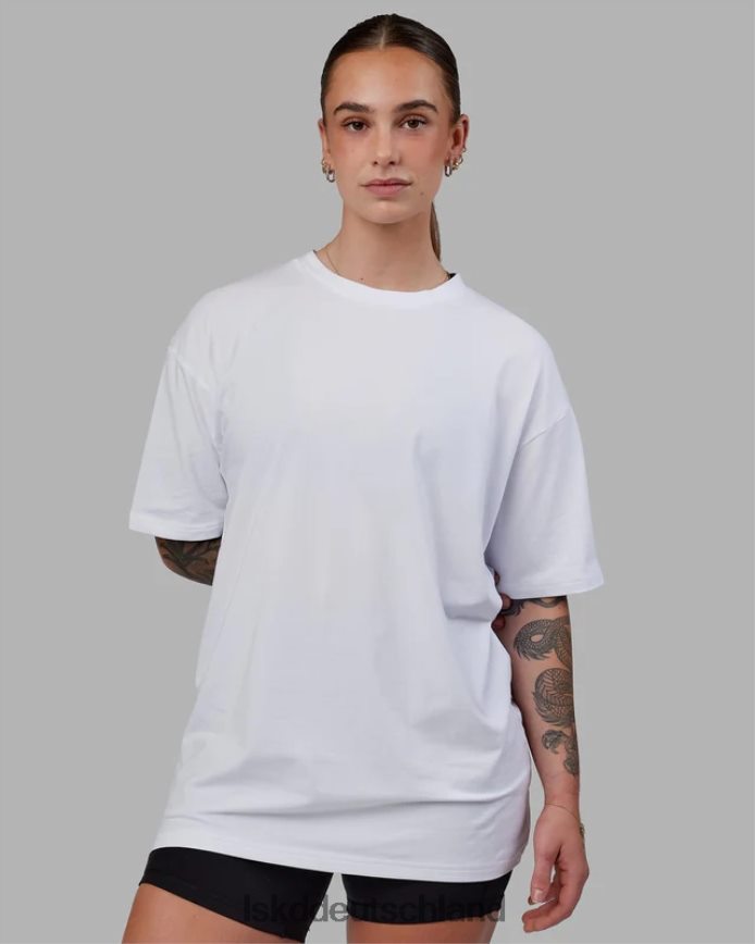 unisex LSKD Love the Run flxcotton T-Shirt in Übergröße – weiß-schwarz Bekleidung VD2NLV272