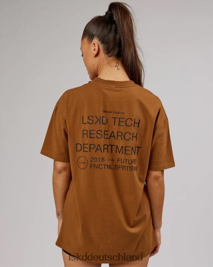 unisex LSKD Ltrd flxcotton T-Shirt in Übergröße – Kamel Bekleidung VD2NLV314