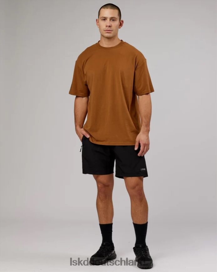 unisex LSKD Ltrd flxcotton T-Shirt in Übergröße – Kamel Bekleidung VD2NLV314