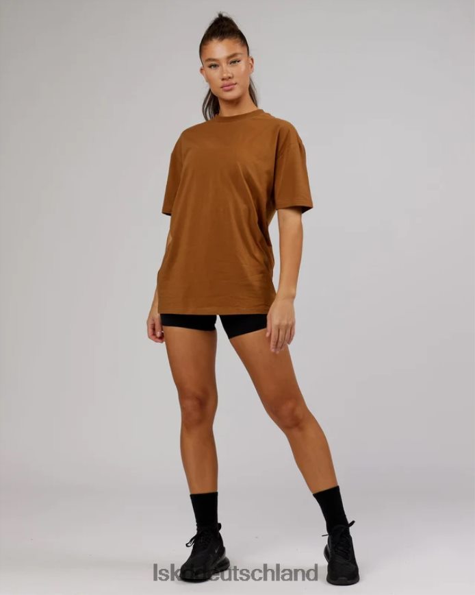 unisex LSKD Ltrd flxcotton T-Shirt in Übergröße – Kamel Bekleidung VD2NLV314