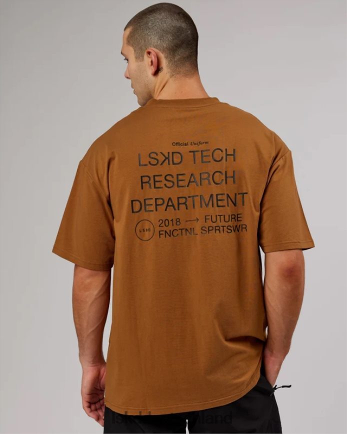 unisex LSKD Ltrd flxcotton T-Shirt in Übergröße – Kamel Bekleidung VD2NLV314