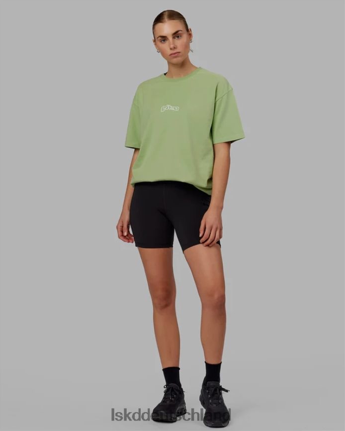 unisex LSKD Mad Happy Schwergewichts-T-Shirt in Übergröße – grüne Feige Bekleidung VD2NLV256
