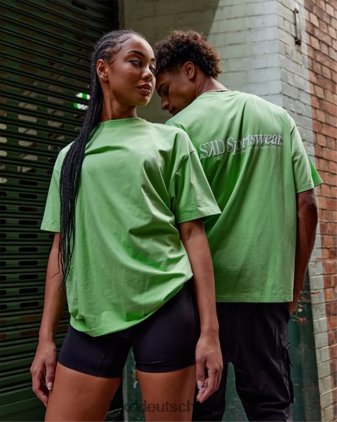 unisex LSKD Motion Flxcotton T-Shirt in Übergröße – Apfelminze Bekleidung VD2NLV311