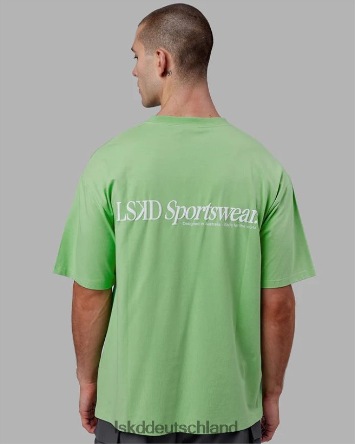 unisex LSKD Motion Flxcotton T-Shirt in Übergröße – Apfelminze Bekleidung VD2NLV311