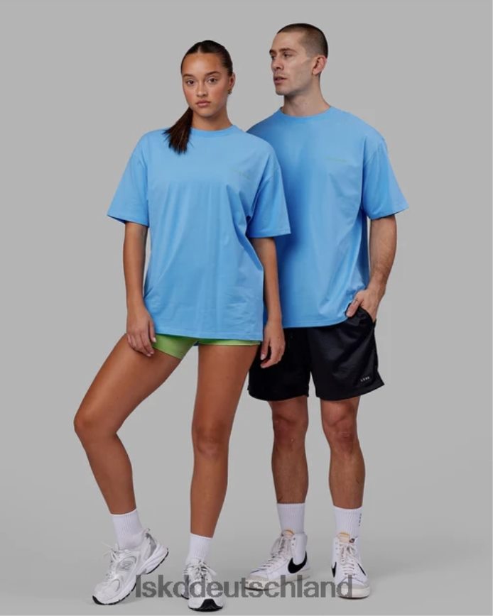 unisex LSKD Motion Flxcotton T-Shirt in Übergröße – Azurblau Bekleidung VD2NLV252