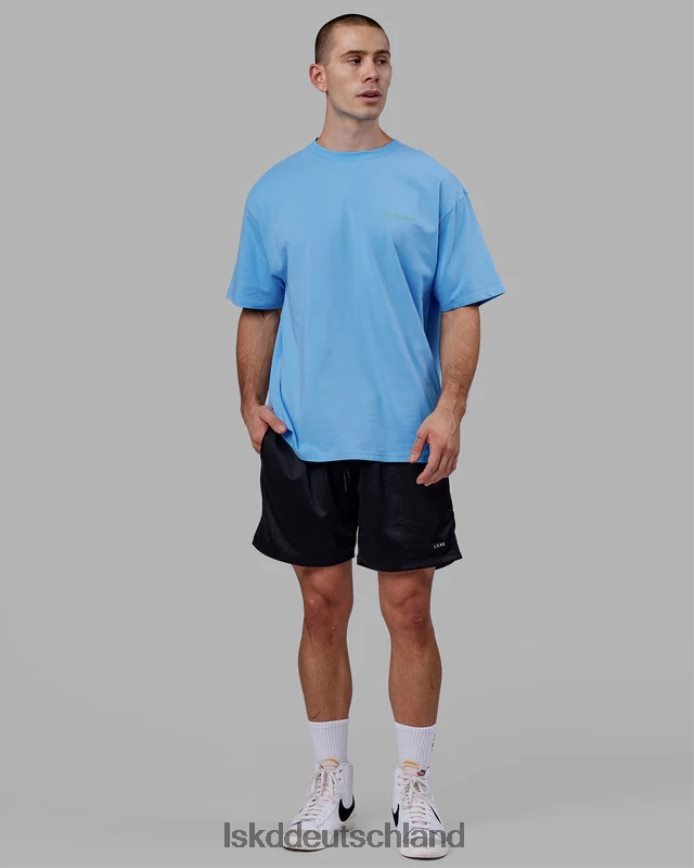 unisex LSKD Motion Flxcotton T-Shirt in Übergröße – Azurblau Bekleidung VD2NLV252