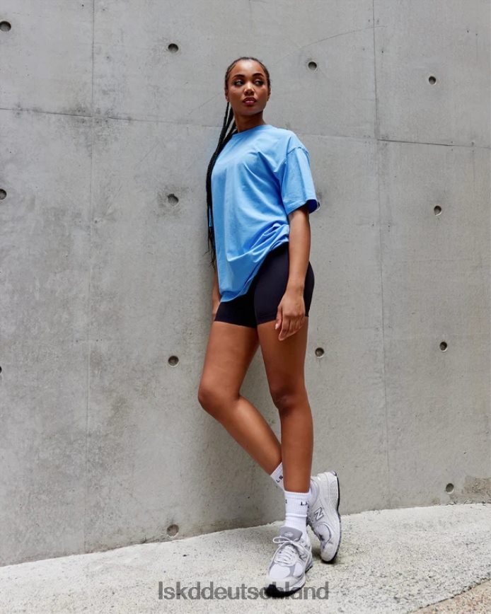 unisex LSKD Motion Flxcotton T-Shirt in Übergröße – Azurblau Bekleidung VD2NLV252