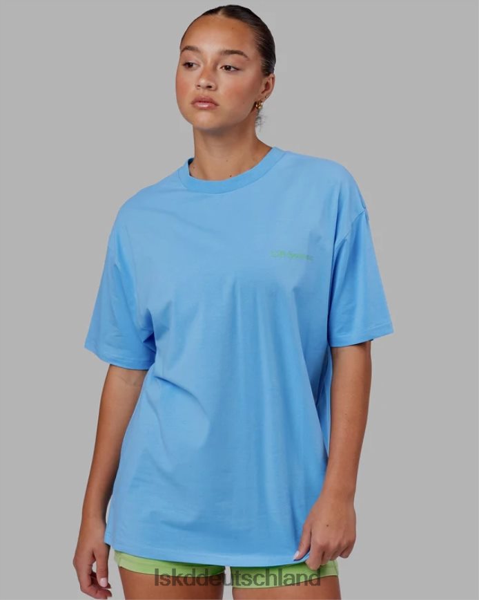 unisex LSKD Motion Flxcotton T-Shirt in Übergröße – Azurblau Bekleidung VD2NLV252