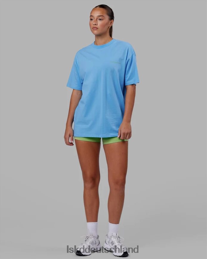 unisex LSKD Motion Flxcotton T-Shirt in Übergröße – Azurblau Bekleidung VD2NLV252