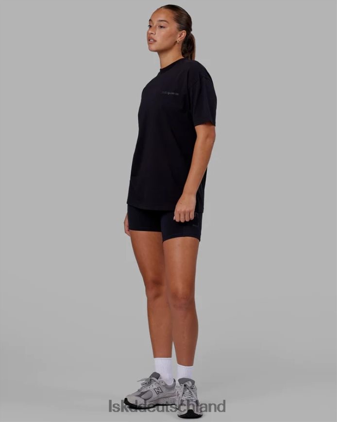 unisex LSKD Motion Flxcotton T-Shirt in Übergröße – Schwarz-Schwarz Bekleidung VD2NLV249