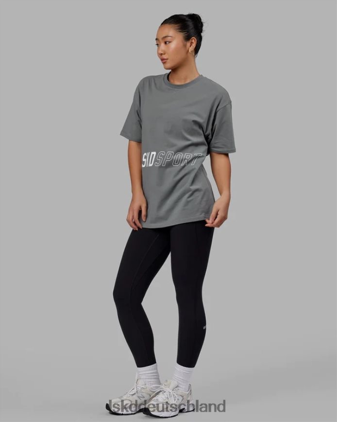 unisex LSKD Pace flxcotton T-Shirt in Übergröße – Graphit Bekleidung VD2NLV268