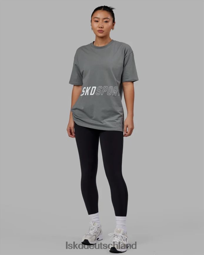 unisex LSKD Pace flxcotton T-Shirt in Übergröße – Graphit Bekleidung VD2NLV268
