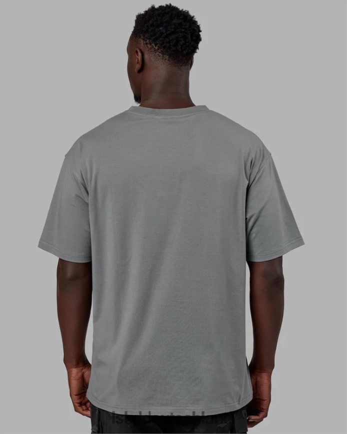 unisex LSKD Pace flxcotton T-Shirt in Übergröße – Graphit Bekleidung VD2NLV268