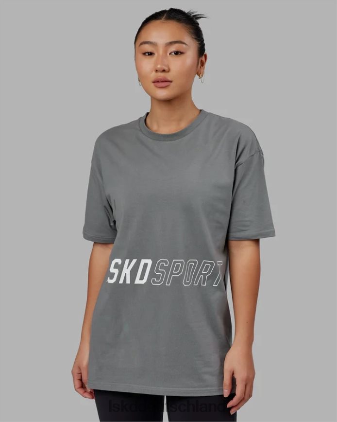 unisex LSKD Pace flxcotton T-Shirt in Übergröße – Graphit Bekleidung VD2NLV268