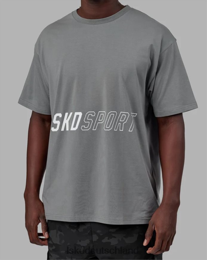 unisex LSKD Pace flxcotton T-Shirt in Übergröße – Graphit Bekleidung VD2NLV268