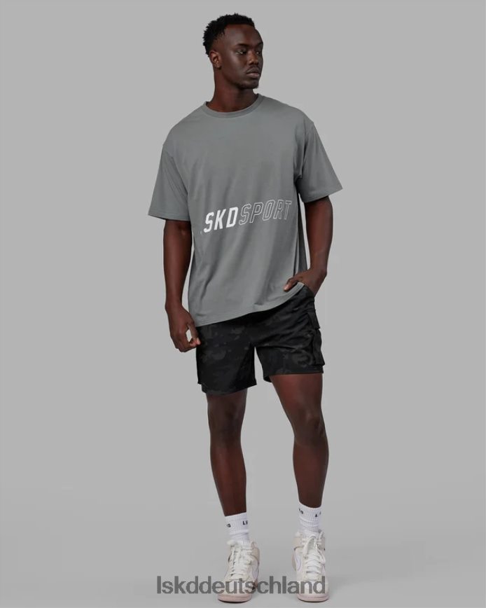 unisex LSKD Pace flxcotton T-Shirt in Übergröße – Graphit Bekleidung VD2NLV268