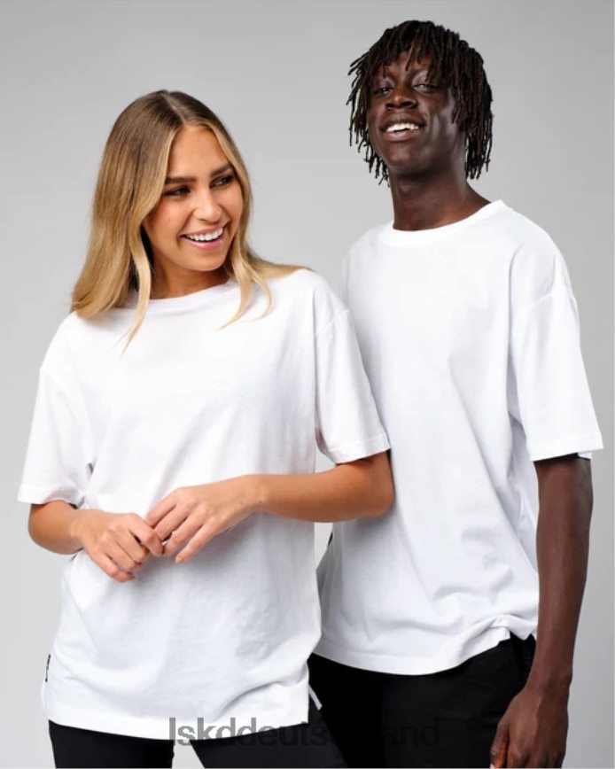 unisex LSKD Spann-T-Shirt in Übergröße – weiß Bekleidung VD2NLV297