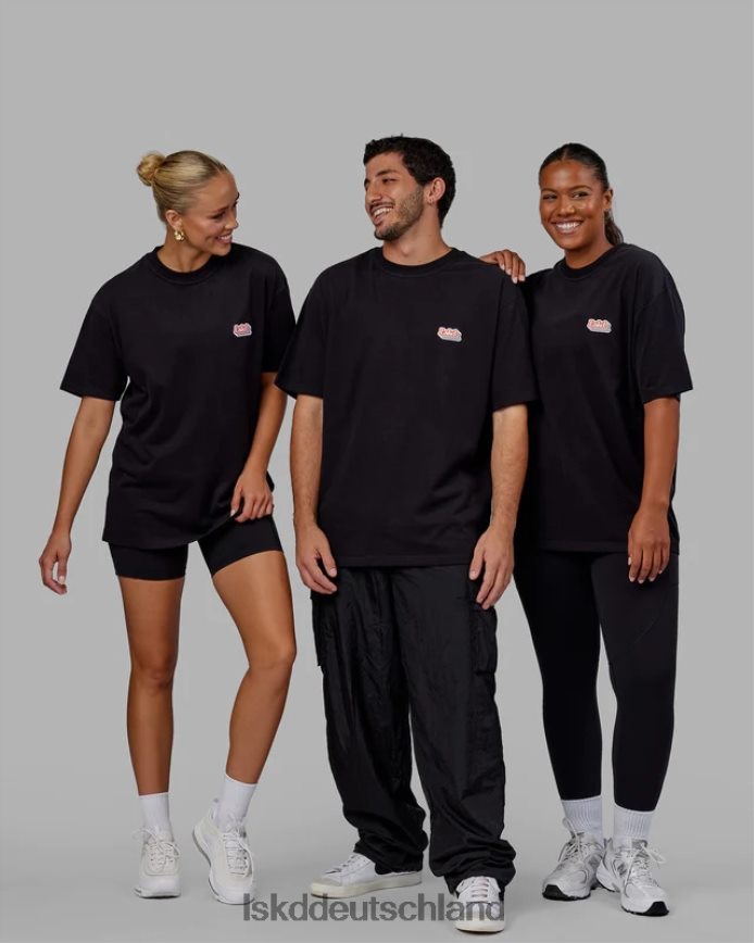 unisex LSKD Strahlendes Schwergewichts-T-Shirt in Übergröße – Schwarz Bekleidung VD2NLV243