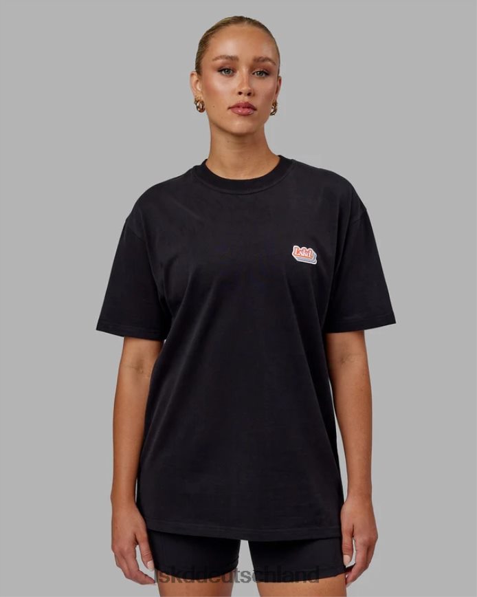 unisex LSKD Strahlendes Schwergewichts-T-Shirt in Übergröße – Schwarz Bekleidung VD2NLV243