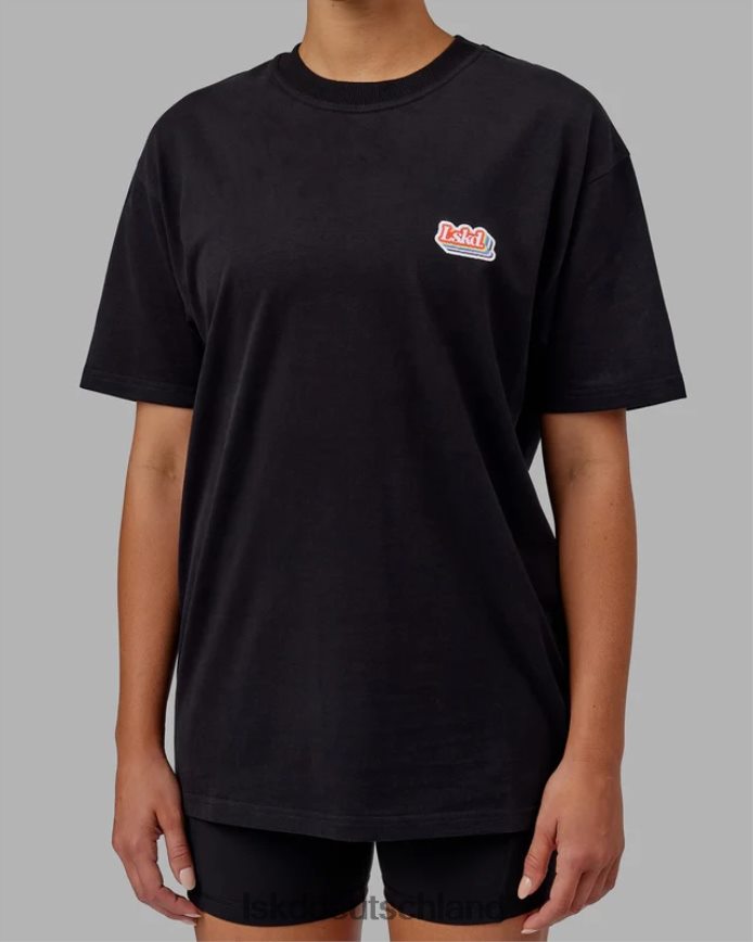 unisex LSKD Strahlendes Schwergewichts-T-Shirt in Übergröße – Schwarz Bekleidung VD2NLV243