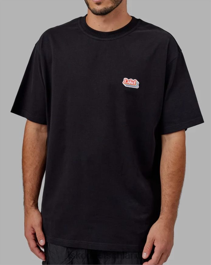 unisex LSKD Strahlendes Schwergewichts-T-Shirt in Übergröße – Schwarz Bekleidung VD2NLV243