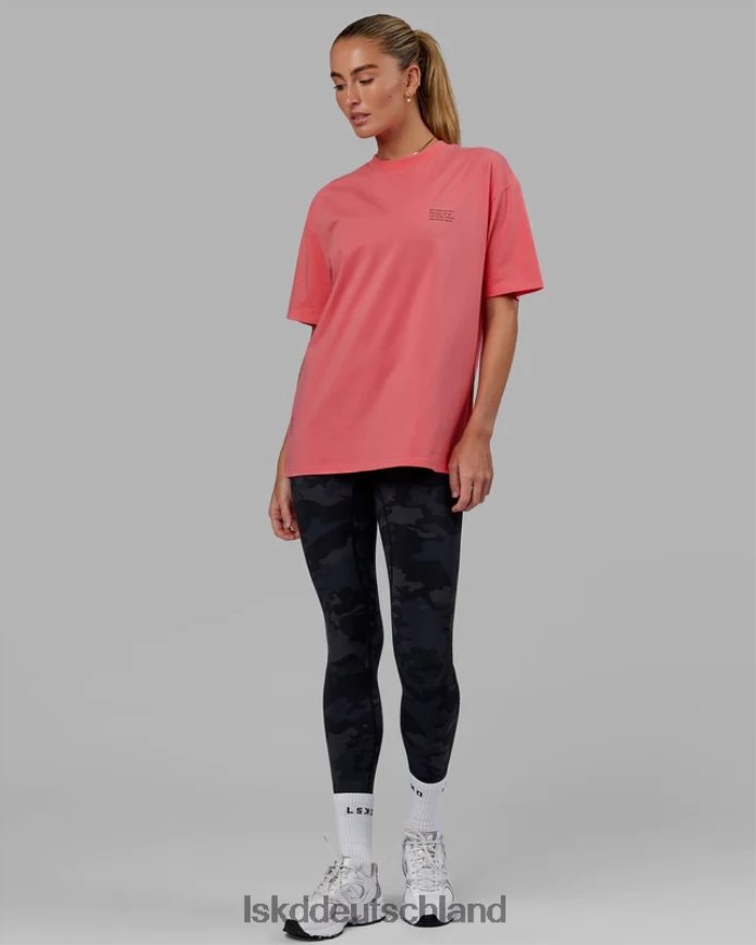 unisex LSKD Strebe flxcotton T-Shirt in Übergröße – Sunkist Coral Bekleidung VD2NLV310