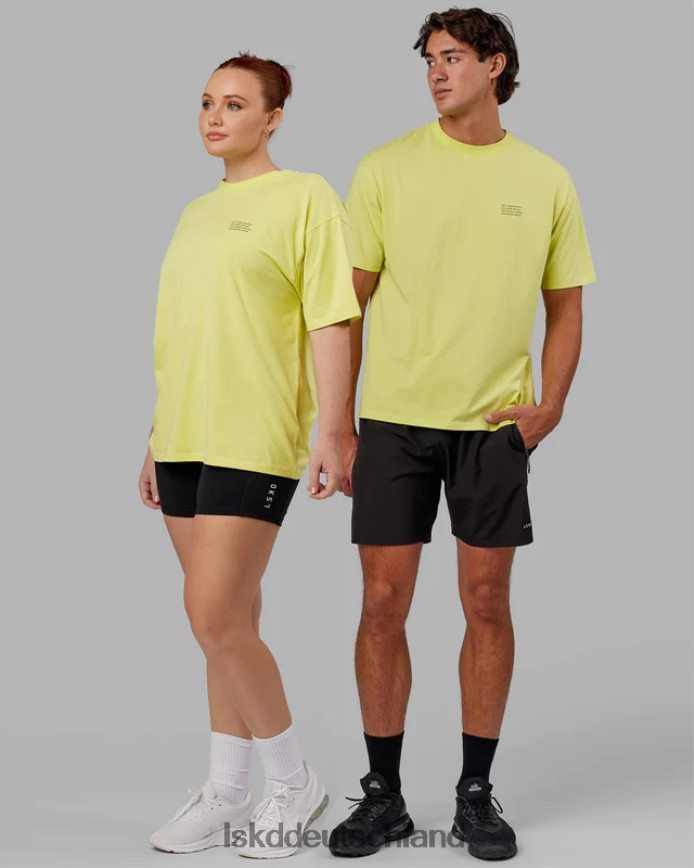 unisex LSKD Streben Sie nach Flxcotton-T-Shirt in Übergröße – Zitrusgrün Bekleidung VD2NLV308