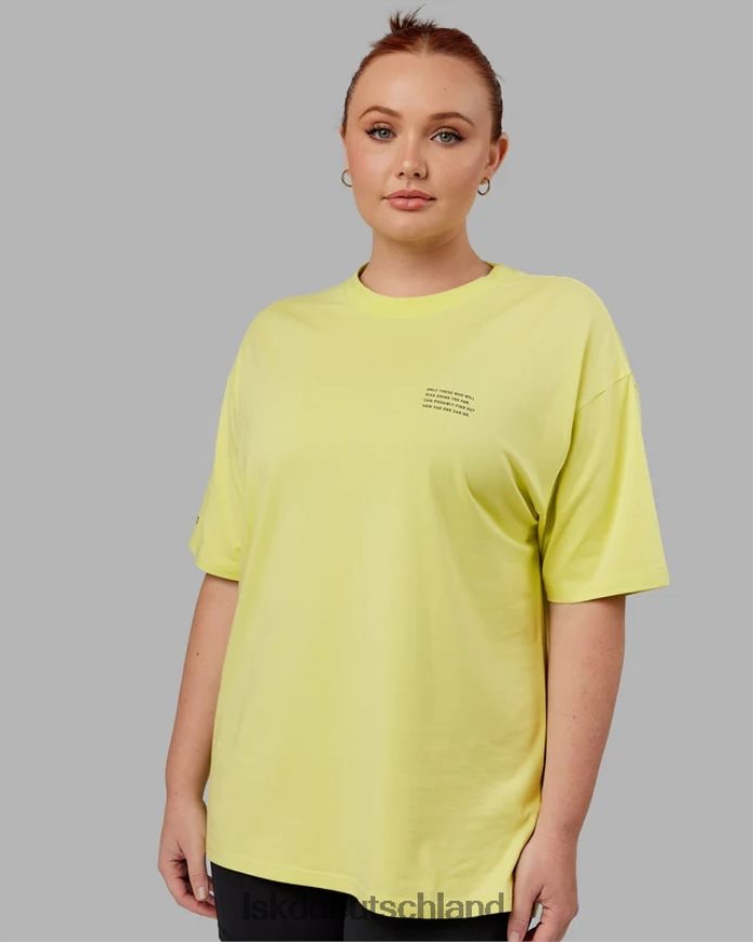 unisex LSKD Streben Sie nach Flxcotton-T-Shirt in Übergröße – Zitrusgrün Bekleidung VD2NLV308
