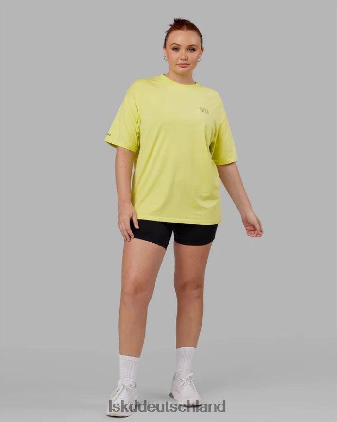 unisex LSKD Streben Sie nach Flxcotton-T-Shirt in Übergröße – Zitrusgrün Bekleidung VD2NLV308
