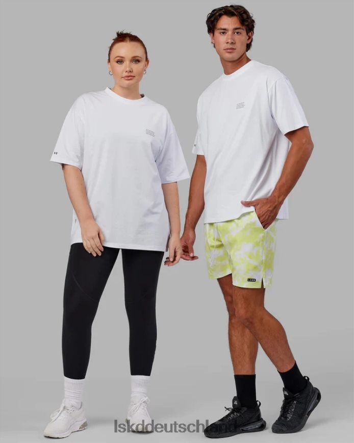unisex LSKD Strive Flxcotton T-Shirt in Übergröße – Weiß Bekleidung VD2NLV309