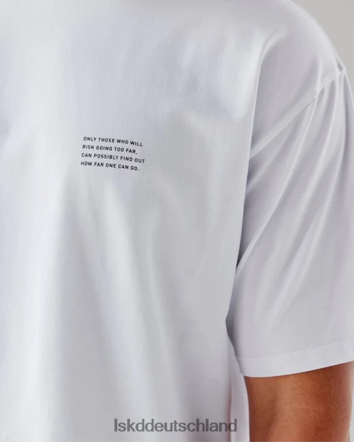 unisex LSKD Strive Flxcotton T-Shirt in Übergröße – Weiß Bekleidung VD2NLV309